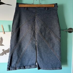 gap jeans Y2K jean skirt with front slit size 2